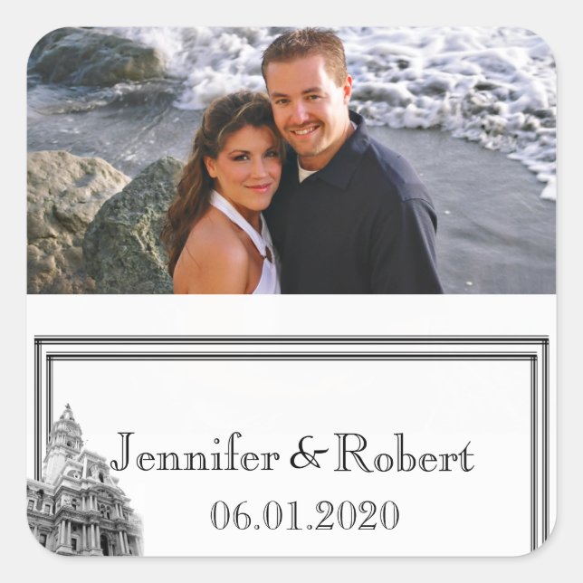 Adesivo Quadrado Filadélfia Destino Vestido Vestido (Frente)