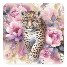 Filhote de Leopardo & Rosas