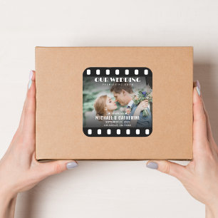 Adesivo Quadrado Filme Poster Reel Casamento Salve A Data