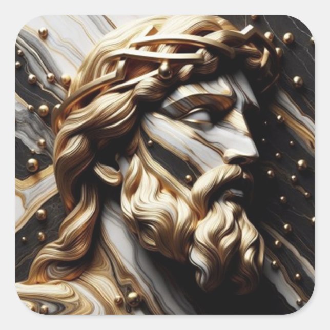 Adesivo Quadrado Filósofo Um Retrato da Sabedoria e Força (Frente)