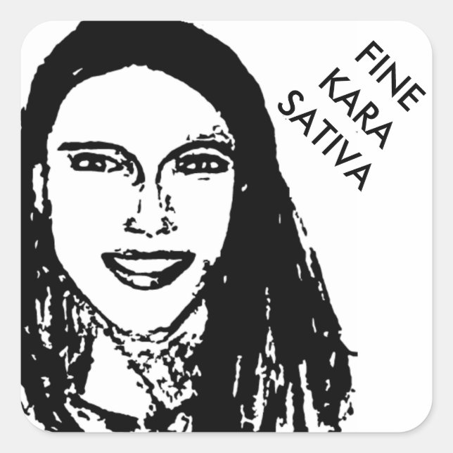 ADESIVO QUADRADO FINE KARA SATIVA (Frente)