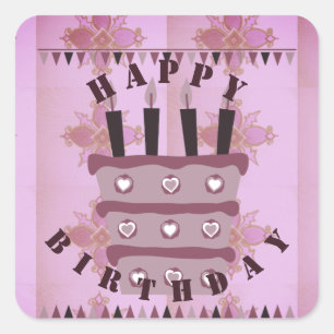 Adesivo Quadrado Fique Abençoado Que Você Tenha Muito Mais Feliz 