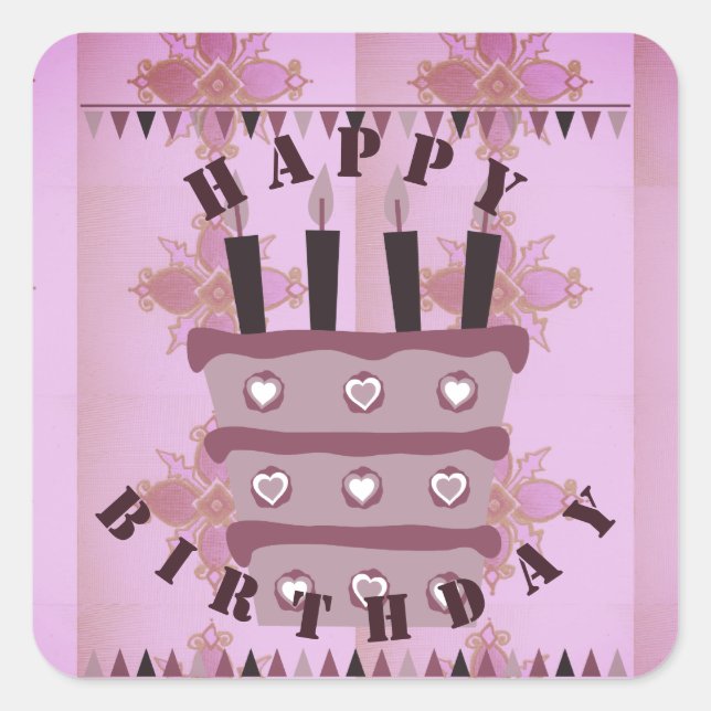 Adesivo Quadrado Fique Abençoado Que Você Tenha Muito Mais Feliz An (Frente)