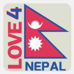 Adesivo Quadrado Fique forte no Nepal
