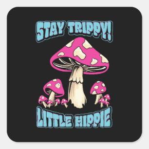 Adesivo Quadrado Fique Tripudo! Pequeno Hippie