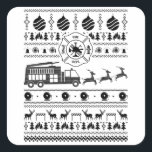 Adesivo Quadrado Fire Department Ugly Christmas | Presentes de bomb<br><div class="desc">O engraçado "Fire Brigade Ugly Christmas | Bombeiro Oferta" A camiseta é um apanhador de olhos no caminhão de bombeiros. Ideia de presente de excelente para pai,  mãe,  homens,  mulheres,  filho,  filha,  namorado ou namorada.</div>
