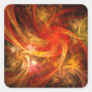 Adesivo Quadrado Firestorm Nova Abstrato Art Square Sticker