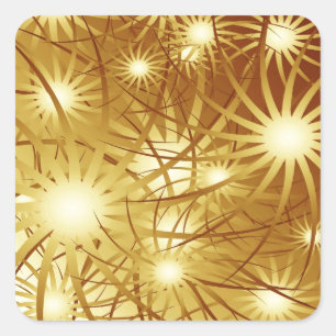 Adesivo Quadrado Fireworks