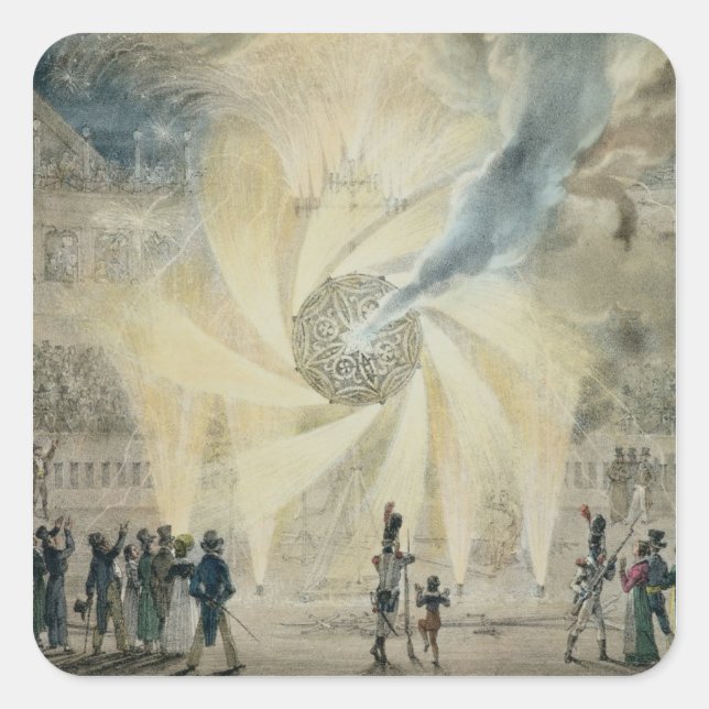 Adesivo Quadrado Fireworks (Frente)