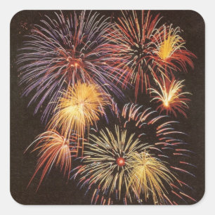 Adesivo Quadrado Fireworks - Sticker