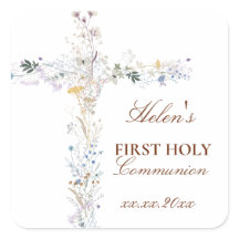 First Holy Communion floral cross