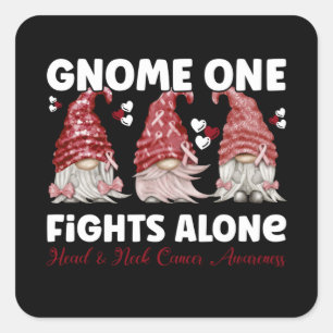 Adesivo Quadrado Fita de Borgonha Cancer Cabeça e Pescoço