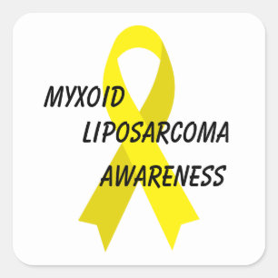 Adesivo Quadrado Fita de consciência amarela lipossarcoma Myxoid p