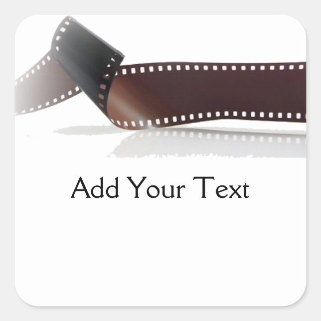 Adesivo Quadrado Fita de Película com Reflexão em Branco (Frente)