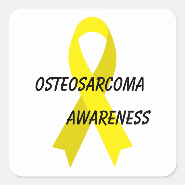 Adesivo Quadrado Fita de Sensibilização Amarela Osteosarcoma por Ja (Frente)