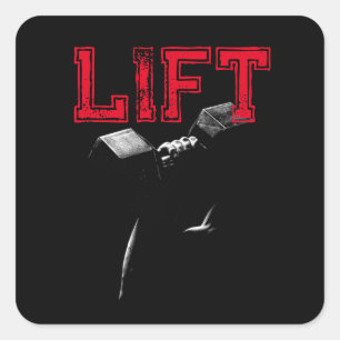 Adesivo Quadrado Fitness Motivacional Musculação Levantamento