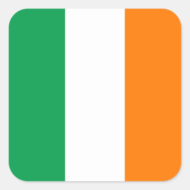 Adesivo Quadrado Flag of Ireland Large Square Sticker (Frente)