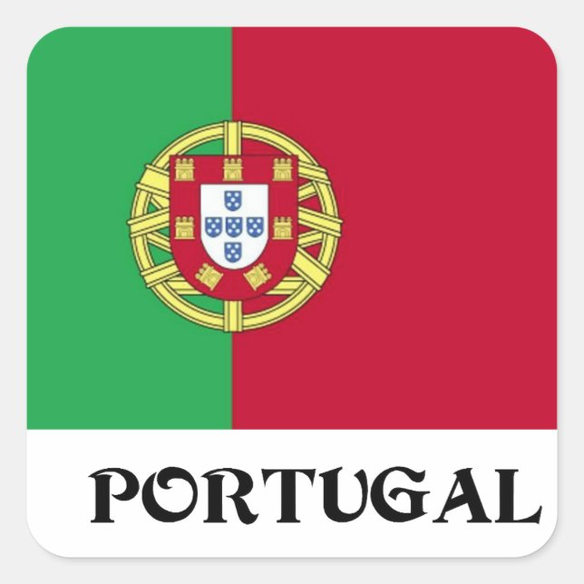 Adesivo Quadrado Flag of Portugal (Frente)