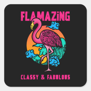 Adesivo Quadrado FLAMAZiNG - Clássico e fabuloso