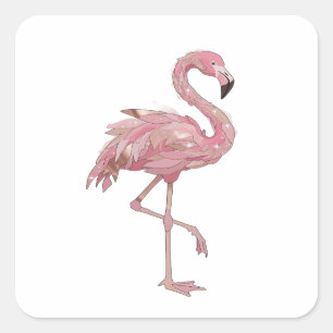 Adesivo Quadrado FLAMINGO Prata