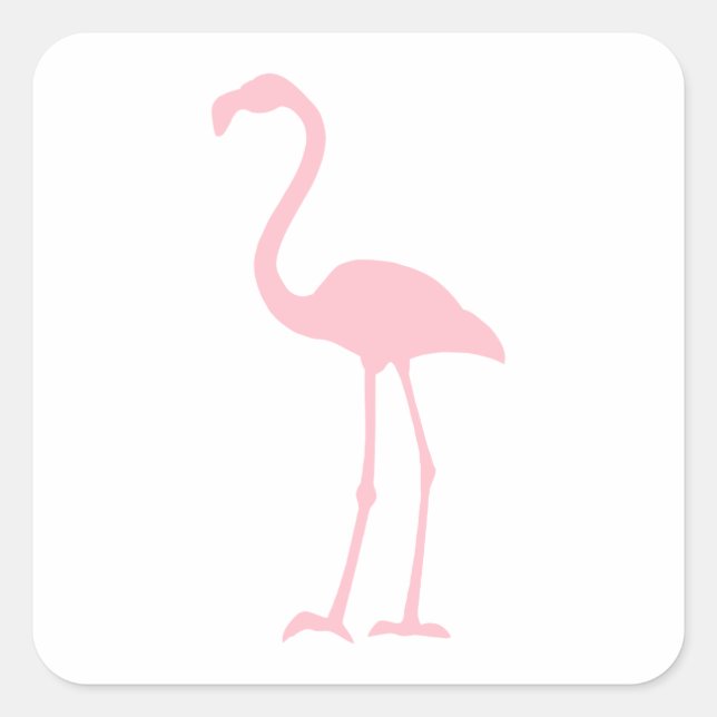 Adesivo Quadrado Flamingo Rosa (Frente)