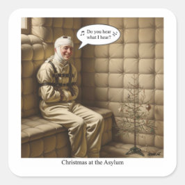 Adesivo Quadrado Flat Holiday Card