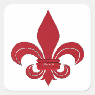 Adesivo Quadrado Fleur de Lis