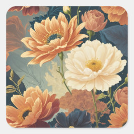 Adesivo Quadrado Fleurs