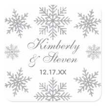Floco de neve casamento no inverno Silver