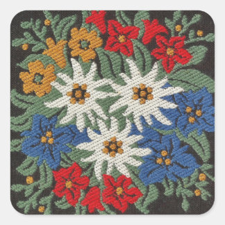 Adesivo Quadrado Flor alpino suíço Edelweiss
