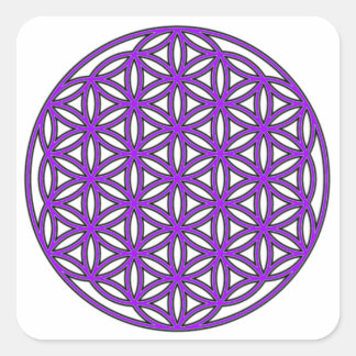 Adesivo Quadrado Flor da Vida Roxo