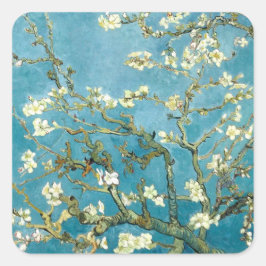 Adesivo Quadrado Flor de amêndoa (1890) Vincent Van Gogh Arte Flora