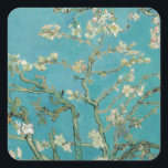 Adesivo Quadrado Flor de Amêndoa de Van gogh<br><div class="desc">A obra-prima de Van Gogh,  Almond Blossom,  visite nossa loja para outros itens correspondentes.</div>