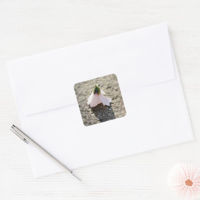 Adesivo Quadrado Flor de peão de xadrez (Envelope)