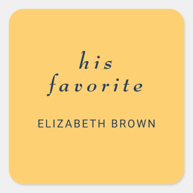 Adesivo Quadrado Flor de Raios Simples Elegante com Casamento Monog (Frente)