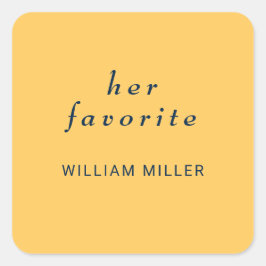 Adesivo Quadrado Flor de Raios Simples Elegante com Casamento Monog