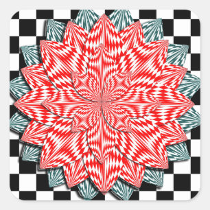 Adesivo Quadrado Flor digital por Kenneth Yoncich