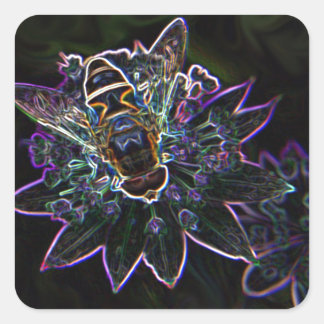 Adesivo Quadrado Flor do Drone Brilhante