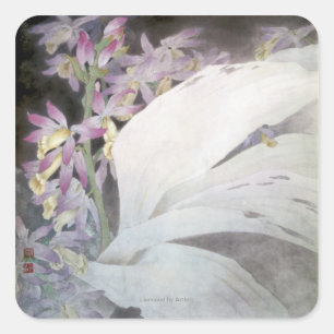 Adesivo Quadrado Flor Seires II Phaiuses