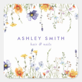 Adesivo Quadrado Flor selvagem