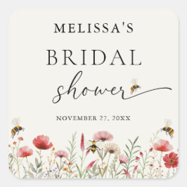 Adesivo Quadrado Flor Selvagem Elegante Quer Ser Chá de panela