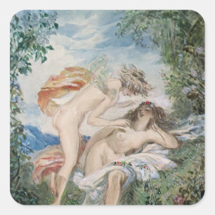 Adesivo Quadrado Flora e Zephyr