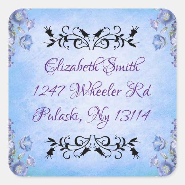 Adesivo Quadrado Floral (Frente)