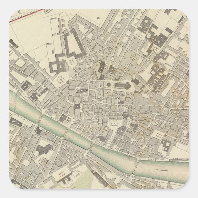 Adesivo Quadrado Florence Firenze (Frente)