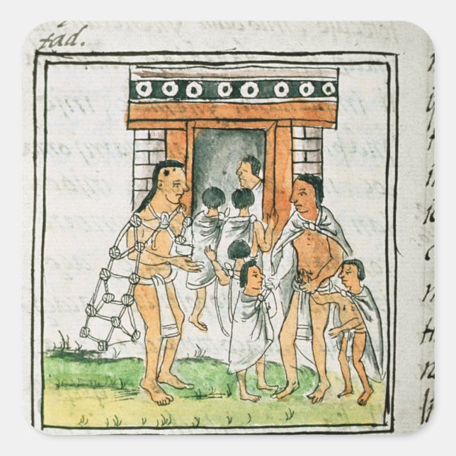 Adesivo Quadrado Florentine Codex" por Bernardino de Sahagun (Frente)