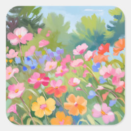 Adesivo Quadrado Flores