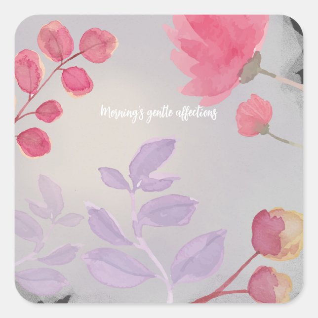 Adesivo Quadrado Flores (Frente)