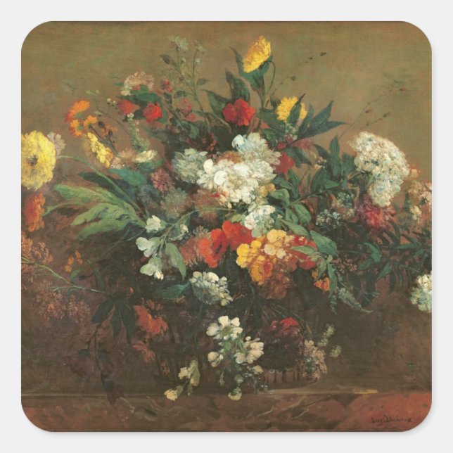 Adesivo Quadrado Flores (Frente)