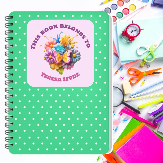 Adesivo Quadrado Flores 3D Inflamáveis Bookboards Coloful com Borbo (Criador carregado)