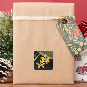 Adesivo Quadrado Flores Amarelas